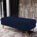 Kit 02 Puffs Decorativo Sala Bali W01 Pés Palito 120x50cm Couro Sintético Azul Marinho - Lyam Decor