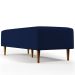 Kit 02 Puffs Decorativo Sala Bali W01 Pés Palito 120x50cm Couro Sintético Azul Marinho - Lyam Decor