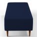 Kit 02 Puffs Decorativo Sala Bali W01 Pés Palito 120x50cm Couro Sintético Azul Marinho - Lyam Decor