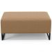 Kit 02 Puffs Decorativo Sala De Estar Cléo 90cm Base De Ferro Preto W01 Bouclê Mostarda - Lyam Decor
