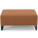 Kit 02 Puffs Decorativo Sala De Estar Cléo 90cm Base De Ferro Preto W01 Bouclê Terracota - Lyam Decor