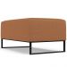 Kit 02 Puffs Decorativo Sala De Estar Cléo 90cm Base De Ferro Preto W01 Bouclê Terracota - Lyam Decor