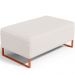 Kit 02 Puffs Decorativo Sala De Estar Cléo 90cm W01 Base Ferro Cobre Bouclê Cru - Lyam Decor
