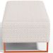 Kit 02 Puffs Decorativo Sala De Estar Cléo 90cm W01 Base Ferro Cobre Bouclê Cru - Lyam Decor
