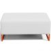 Kit 02 Puffs Decorativo Sala De Estar Cléo 90cm W01 Base Ferro Cobre Corano Branco - Lyam Decor