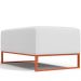 Kit 02 Puffs Decorativo Sala De Estar Cléo 90cm W01 Base Ferro Cobre Corano Branco - Lyam Decor