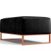 Kit 02 Puffs Decorativo Sala De Estar Cléo 90cm W01 Base Ferro Cobre Couríssimo Preto - Lyam Decor