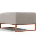 Kit 02 Puffs Decorativo Sala De Estar Cléo 90cm W01 Base Ferro Cobre Linho Bege - Lyam Decor