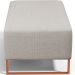 Kit 02 Puffs Decorativo Sala De Estar Cléo 90cm W01 Base Ferro Cobre Linho Bege - Lyam Decor