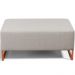 Kit 02 Puffs Decorativo Sala De Estar Cléo 90cm W01 Base Ferro Cobre Linho Bege - Lyam Decor