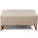 Kit 02 Puffs Decorativo Sala De Estar Cléo 90cm W01 Base Ferro Cobre Linho Bege Escuro - Lyam Decor