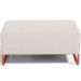 Kit 02 Puffs Decorativo Sala De Estar Cléo 90cm W01 Base Ferro Cobre Linho Cru - Lyam Decor