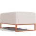 Kit 02 Puffs Decorativo Sala De Estar Cléo 90cm W01 Base Ferro Cobre Linho Cru - Lyam Decor