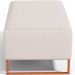 Kit 02 Puffs Decorativo Sala De Estar Cléo 90cm W01 Base Ferro Cobre Linho Cru - Lyam Decor