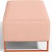 Kit 02 Puffs Decorativo Sala De Estar Cléo 90cm W01 Base Ferro Cobre Linho Rosê - Lyam Decor