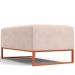 Kit 02 Puffs Decorativo Sala De Estar Cléo 90cm W01 Base Ferro Cobre Suede Bege - Lyam Decor