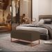 Kit 02 Puffs Decorativo Sala De Estar Cléo 90cm W01 Base Ferro Cobre Suede Marrom - Lyam Decor