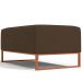 Kit 02 Puffs Decorativo Sala De Estar Cléo 90cm W01 Base Ferro Cobre Suede Marrom - Lyam Decor
