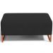 Kit 02 Puffs Decorativo Sala De Estar Cléo 90cm W01 Base Ferro Cobre Suede Preto - Lyam Decor