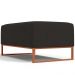 Kit 02 Puffs Decorativo Sala De Estar Cléo 90cm W01 Base Ferro Cobre Suede Preto - Lyam Decor