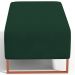 Kit 02 Puffs Decorativo Sala De Estar Cléo 90cm W01 Base Ferro Cobre Suede Verde Musgo - Lyam Decor