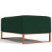 Kit 02 Puffs Decorativo Sala De Estar Cléo 90cm W01 Base Ferro Cobre Suede Verde Musgo - Lyam Decor