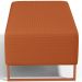 Kit 02 Puffs Decorativo Sala De Estar Cléo 90cm W01 Base Ferro Cobre Tecido Terracota - Lyam Decor