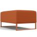 Kit 02 Puffs Decorativo Sala De Estar Cléo 90cm W01 Base Ferro Cobre Tecido Terracota - Lyam Decor