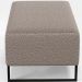 Kit 02 Puffs Decorativo Sala De Estar Cléo 90cm W01 Base Ferro Preto Bouclê Bege - Lyam Decor