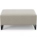 Kit 02 Puffs Decorativo Sala De Estar Cléo 90cm W01 Base Ferro Preto Bouclê Creme - Lyam Decor