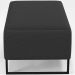 Kit 02 Puffs Decorativo Sala De Estar Cléo 90cm W01 Base Ferro Preto Bouclê Preto - Lyam Decor