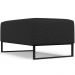 Kit 02 Puffs Decorativo Sala De Estar Cléo 90cm W01 Base Ferro Preto Bouclê Preto - Lyam Decor