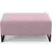 Kit 02 Puffs Decorativo Sala De Estar Cléo 90cm W01 Base Ferro Preto Bouclê Rosê - Lyam Decor
