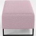 Kit 02 Puffs Decorativo Sala De Estar Cléo 90cm W01 Base Ferro Preto Bouclê Rosê - Lyam Decor