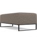 Kit 02 Puffs Decorativo Sala de Estar Bali W01 Base Ferro 120x50 cm Bouclê Bege - Lyam Decor