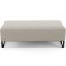 Kit 02 Puffs Decorativo Sala de Estar Bali W01 Base Ferro 120x50 cm Bouclê Creme - Lyam Decor