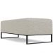 Kit 02 Puffs Decorativo Sala de Estar Bali W01 Base Ferro 120x50 cm Bouclê Creme - Lyam Decor