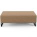 Kit 02 Puffs Decorativo Sala de Estar Bali W01 Base Ferro 120x50 cm Bouclê Mostarda - Lyam Decor