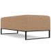 Kit 02 Puffs Decorativo Sala de Estar Bali W01 Base Ferro 120x50 cm Bouclê Mostarda - Lyam Decor