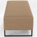 Kit 02 Puffs Decorativo Sala de Estar Bali W01 Base Ferro 120x50 cm Bouclê Mostarda - Lyam Decor