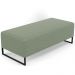 Kit 02 Puffs Decorativo Sala de Estar Bali W01 Base Ferro 120x50 cm Bouclê Oliva - Lyam Decor