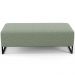 Kit 02 Puffs Decorativo Sala de Estar Bali W01 Base Ferro 120x50 cm Bouclê Oliva - Lyam Decor
