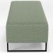 Kit 02 Puffs Decorativo Sala de Estar Bali W01 Base Ferro 120x50 cm Bouclê Oliva - Lyam Decor