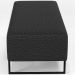 Kit 02 Puffs Decorativo Sala de Estar Bali W01 Base Ferro 120x50 cm Bouclê Preto - Lyam Decor