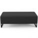 Kit 02 Puffs Decorativo Sala de Estar Bali W01 Base Ferro 120x50 cm Bouclê Preto - Lyam Decor