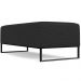 Kit 02 Puffs Decorativo Sala de Estar Bali W01 Base Ferro 120x50 cm Bouclê Preto - Lyam Decor