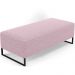 Kit 02 Puffs Decorativo Sala de Estar Bali W01 Base Ferro 120x50 cm Bouclê Rosê - Lyam Decor