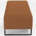 Kit 02 Puffs Decorativo Sala de Estar Bali W01 Base Ferro 120x50 cm Bouclê Terracota - Lyam Decor