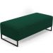 Kit 02 Puffs Decorativo Sala de Estar Bali W01 Base Ferro 120x50 cm Bouclê Verde - Lyam Decor