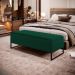Kit 02 Puffs Decorativo Sala de Estar Bali W01 Base Ferro 120x50 cm Bouclê Verde - Lyam Decor